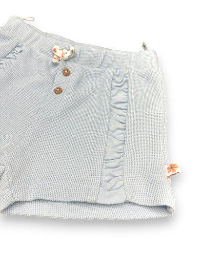 Blue Knit Shorts 12 Months