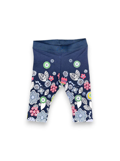 Blue Floral Leggings 3 Months