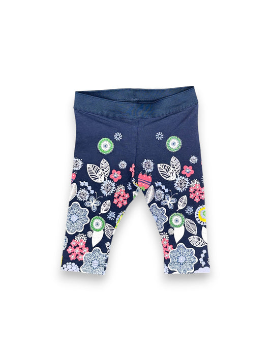 Leggings Azuis Flores 3 Meses