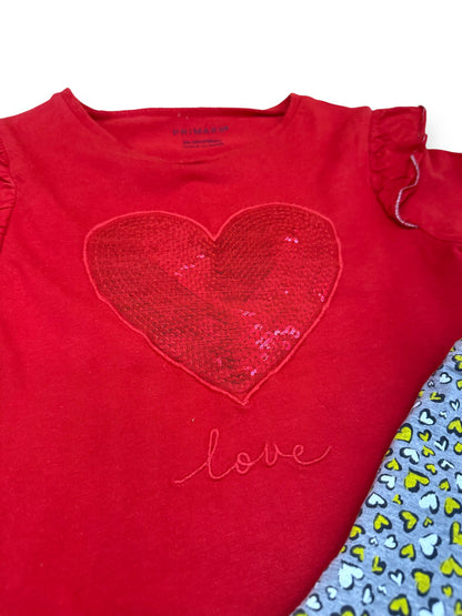 Conjunto T-Shirt Glitter e Leggings 2-3 Anos