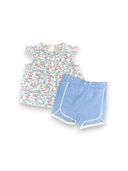 Conjunto Blusa e Calções 4-6 Meses