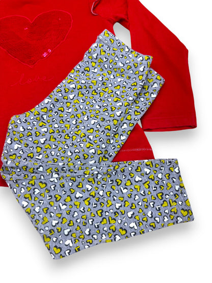 Conjunto T-Shirt Glitter e Leggings 2-3 Anos