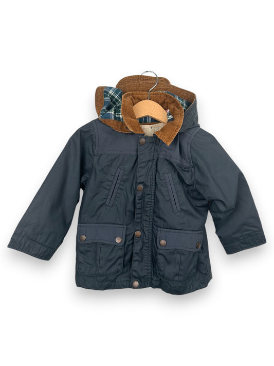 Parka com Forro Azul 18-24 Meses