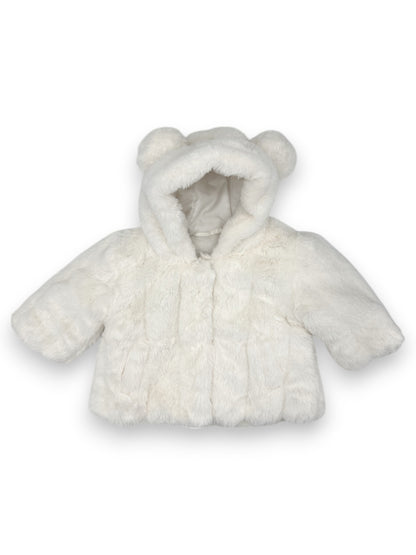 Hooded Fur Coat 3-6 Months