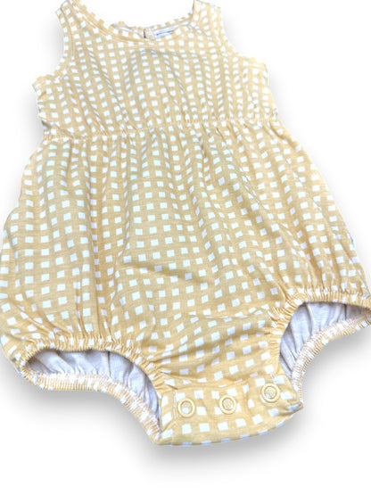 Conjunto Body e Fita Cabelo Amarelo 1-3 Meses