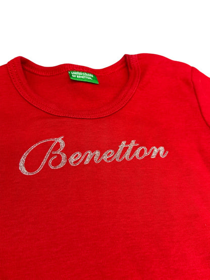 Tshirt Vermelha Benetton 1-3 Meses