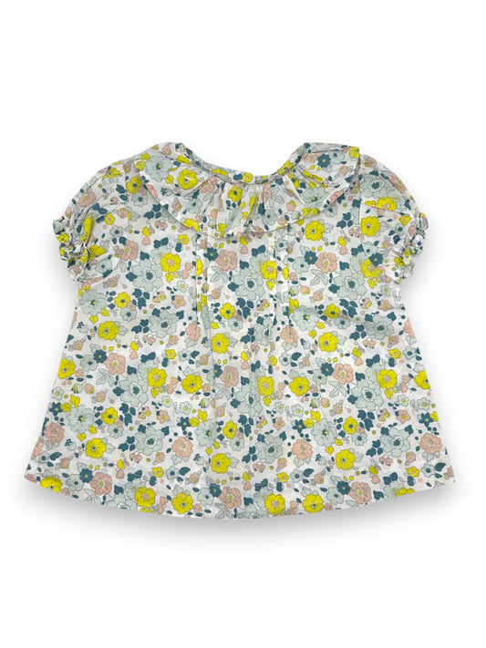 Blusa Flores 6-9 Meses