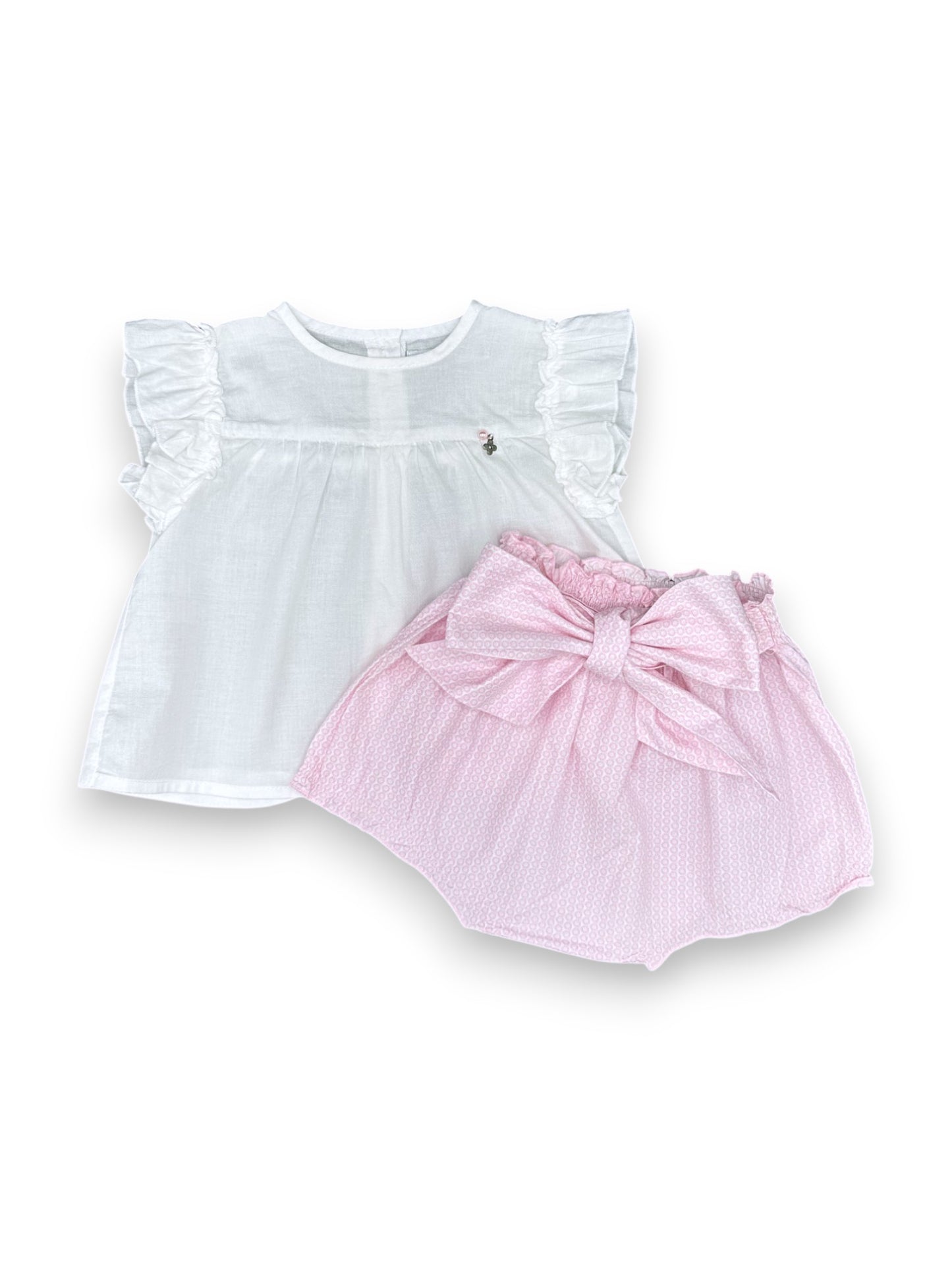 Conjunto Blusa e Calções Rosa 6 Meses