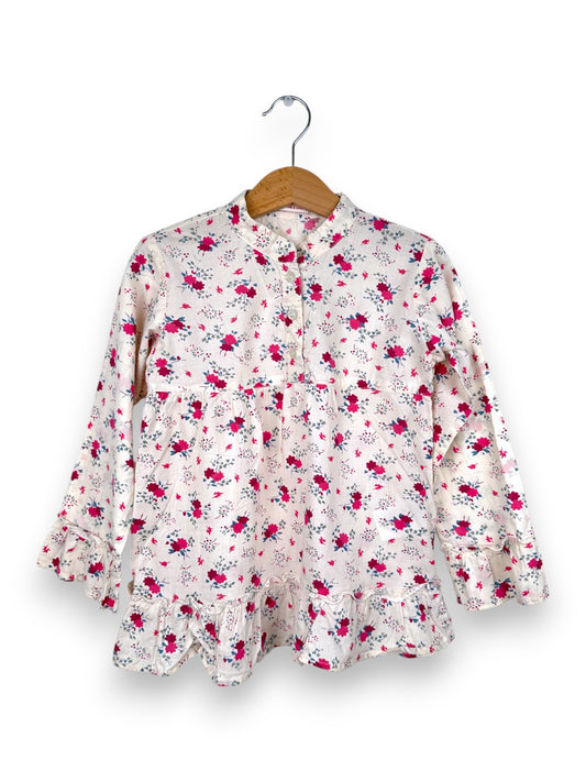 Blusa Túnica Flores 4-5 Anos