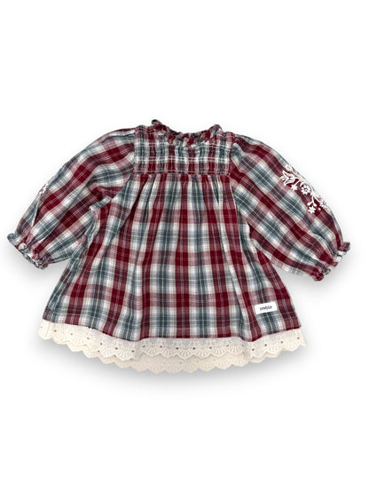 Organic Cotton Plaid Dress 4-6 Months