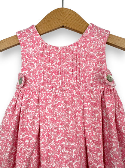 Vestido Floral Rosa Recém-nascido