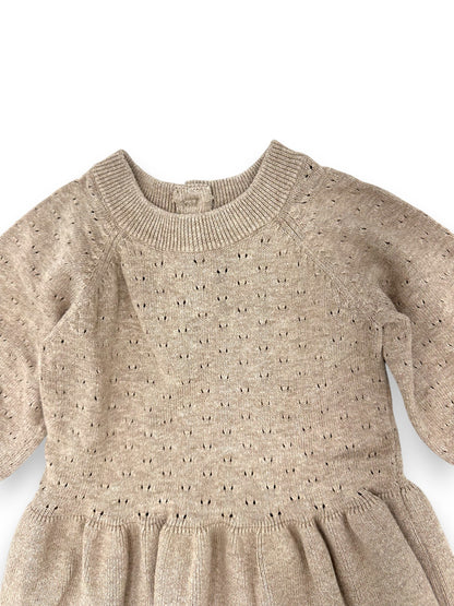 Beige Knit Dress 6-9 Months