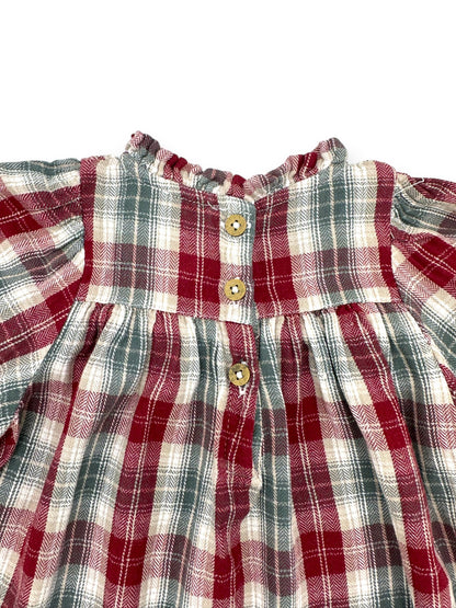 Organic Cotton Plaid Dress 4-6 Months