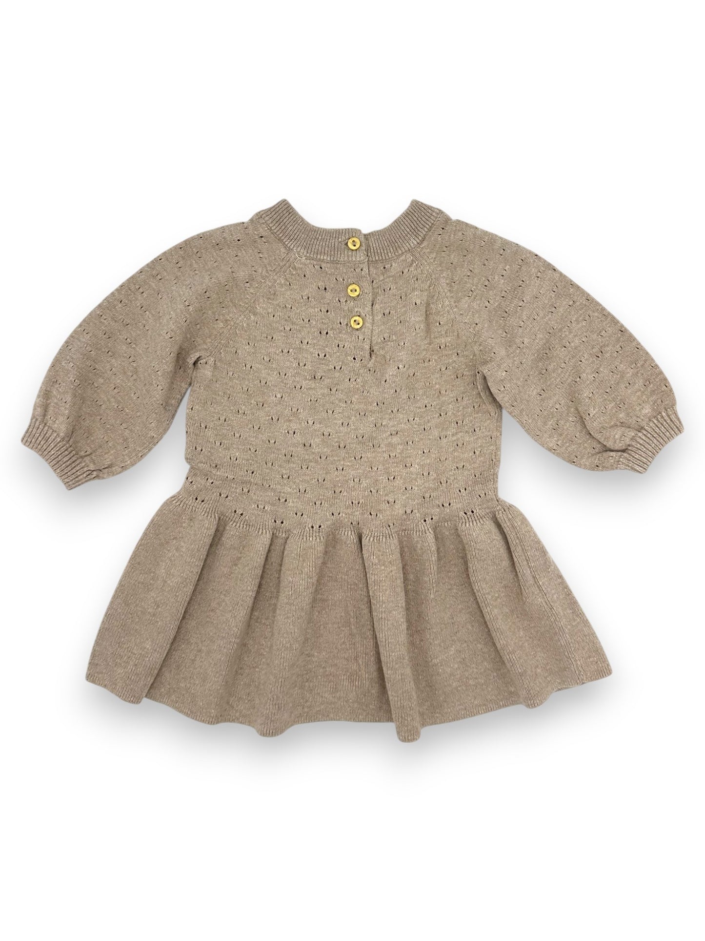 Beige Knit Dress 6-9 Months