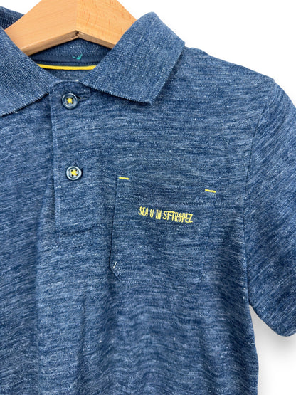 Blue Short Sleeve Polo Shirt 6 Years