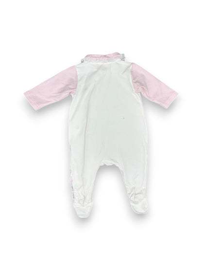 Babygrow Rosa e Branco 1 Mês