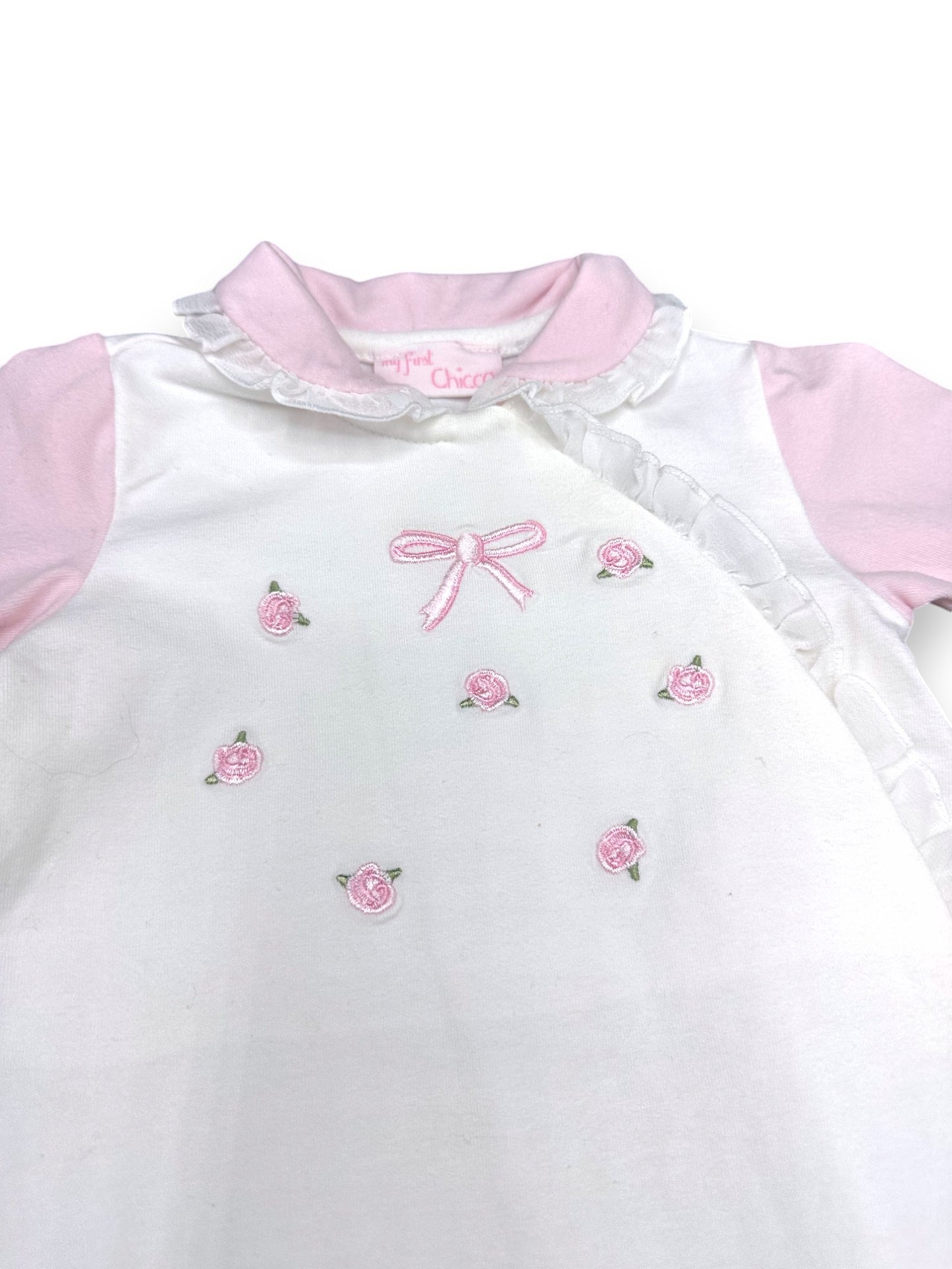 Babygrow Rosa e Branco 1 Mês