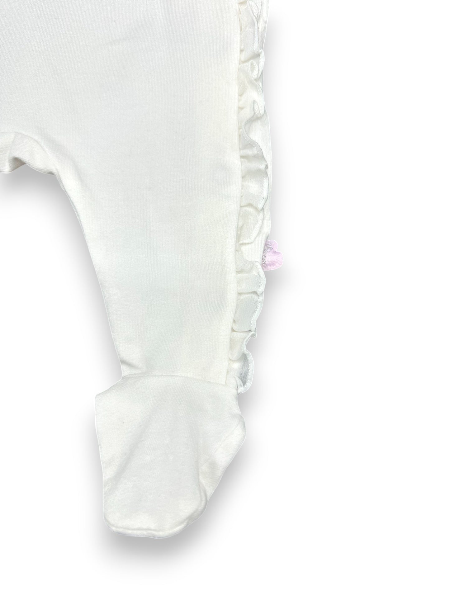 Babygrow Rosa e Branco 1 Mês