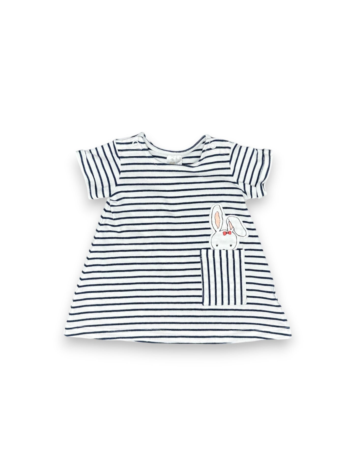 Short Sleeve Striped Dress 1-2 Months