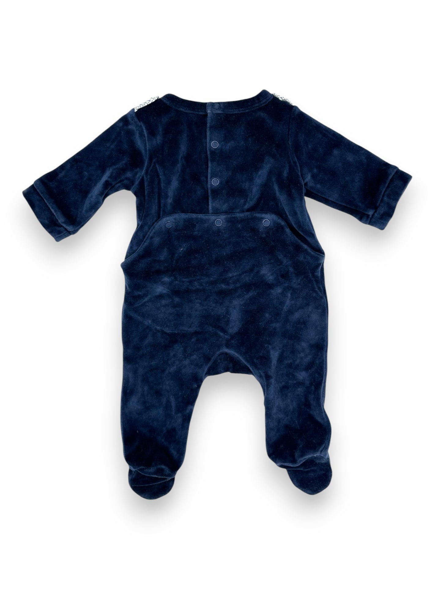 Babygrow Aveludado Azul 6 Meses