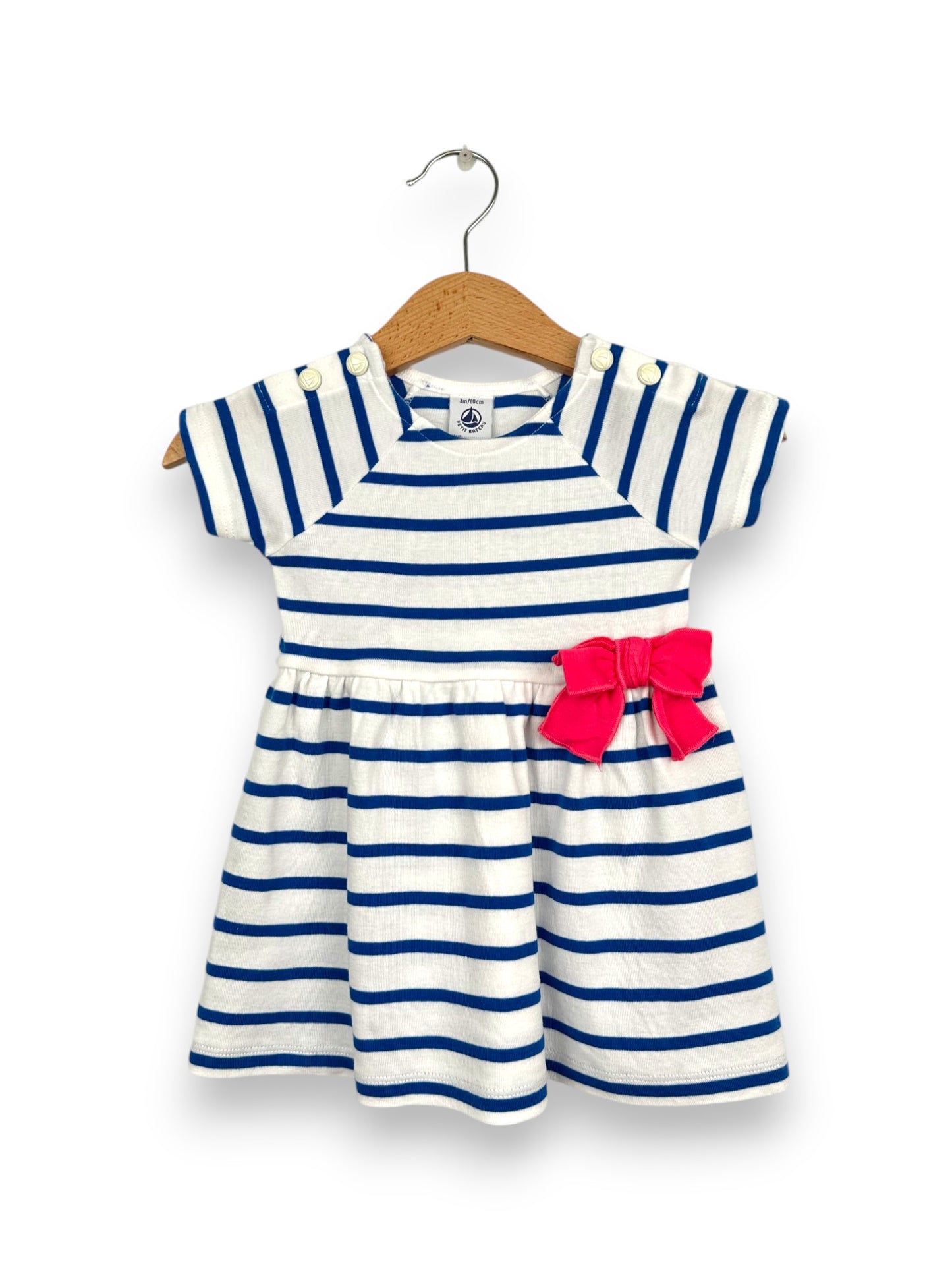 Vestido Riscas Azul 3 Meses