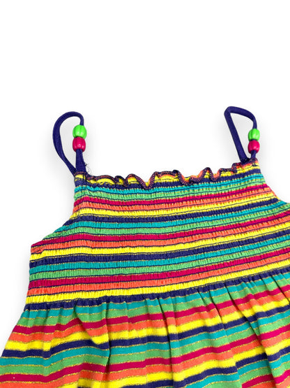 Vestido Túnica de Alças Riscas 2-4 Anos