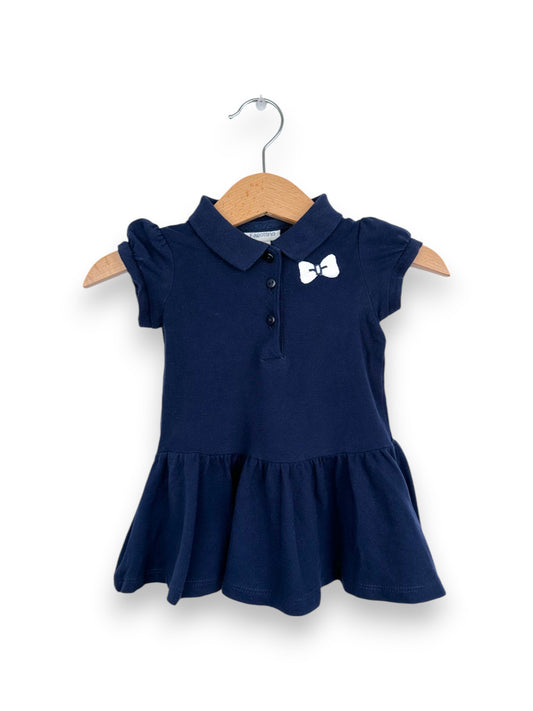 Vestido Azul Mangas Curtas 3-6 Meses