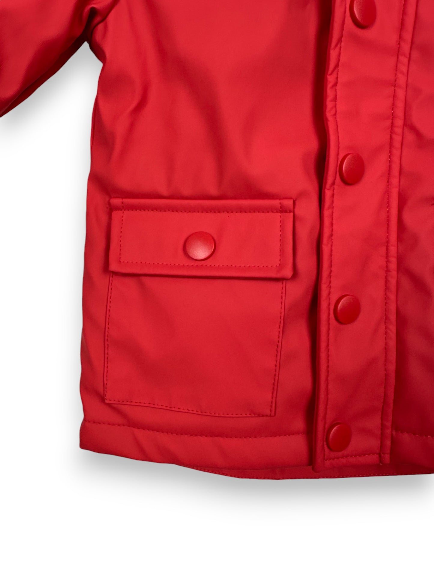 Parka Impermeável Vermelho 6-9 Meses