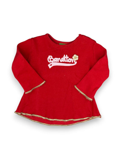 Camisola Vermelha Benetton 3-6 Meses