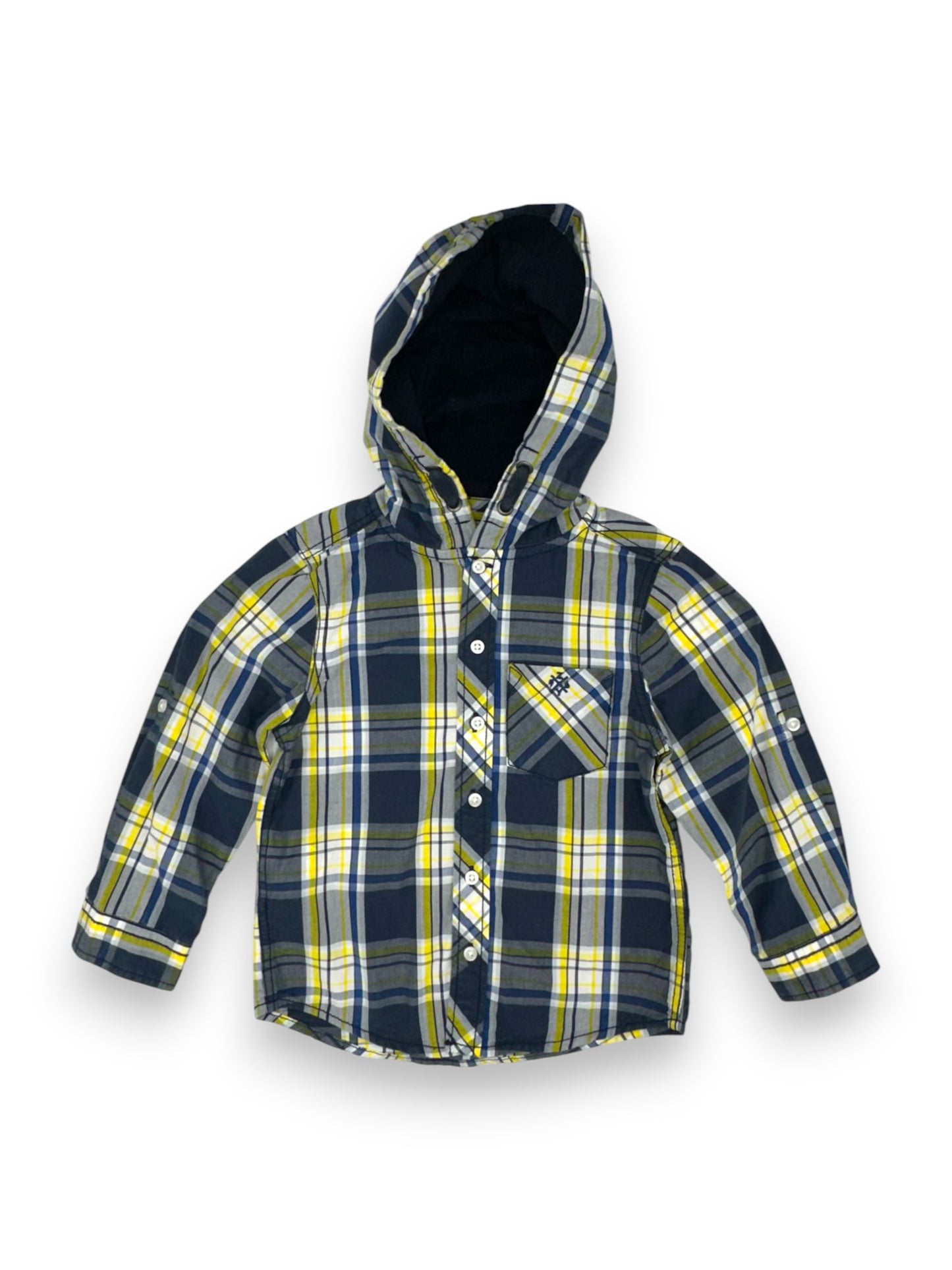 Plaid Hooded Shirt 18-24 Months