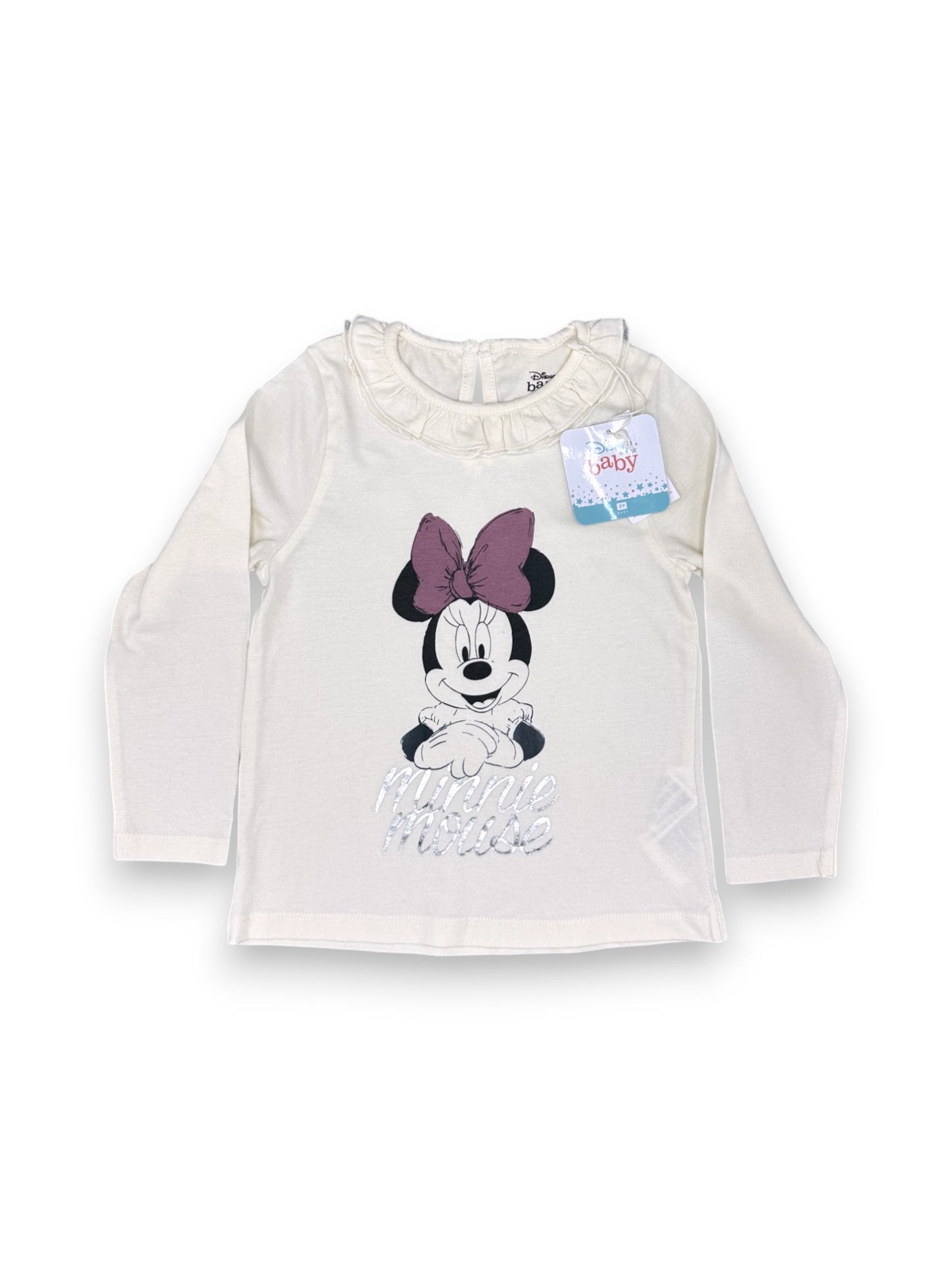 T-Shirt Mangas Compridas Minnie 24-36 Meses