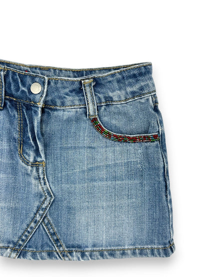 Beaded Denim Skirt 4-5 Years