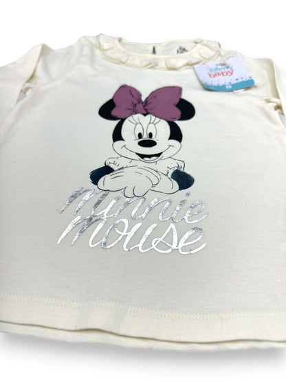 T-Shirt Mangas Compridas Minnie 24-36 Meses