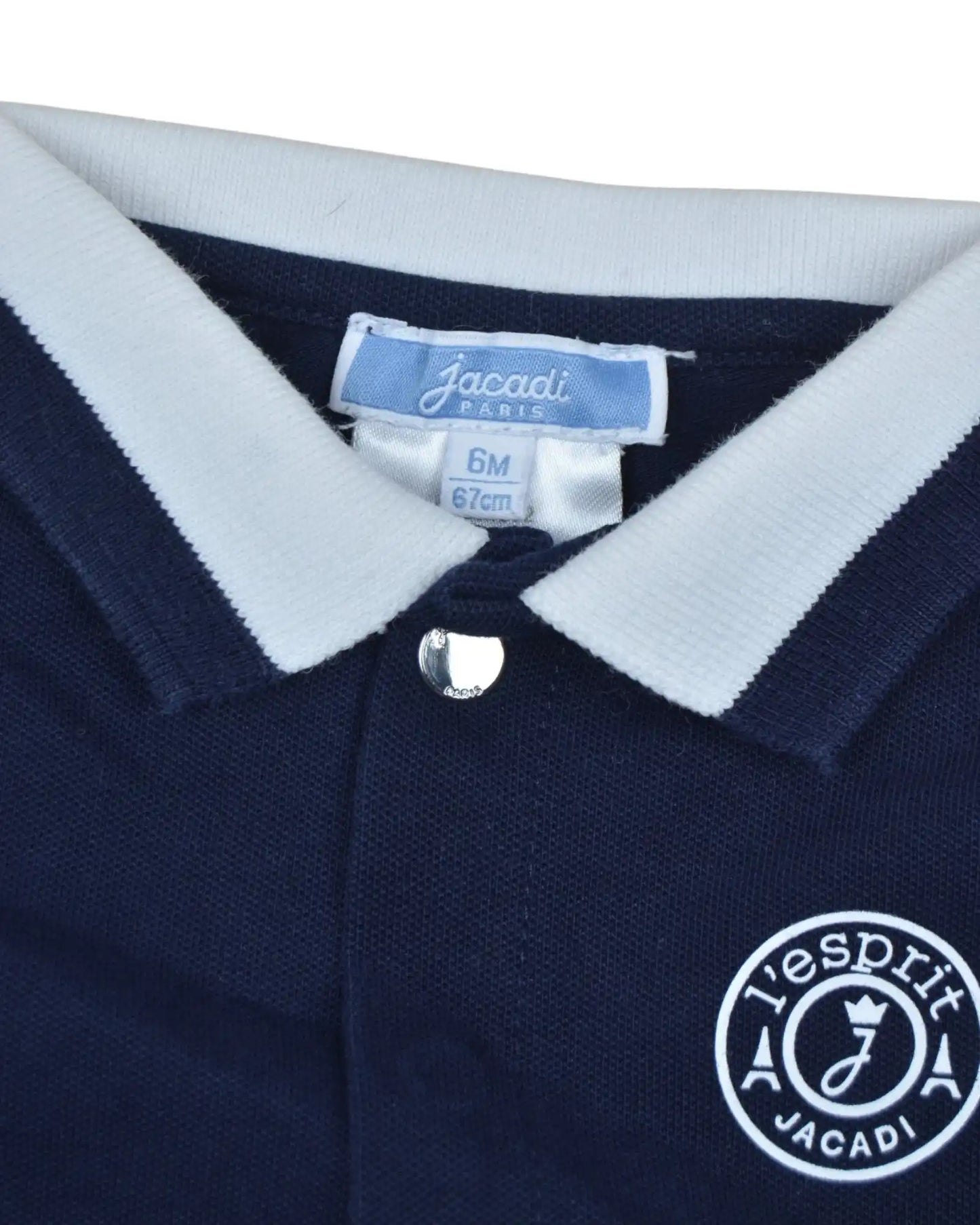 JACADI Collar Babygrow - 6 Months
