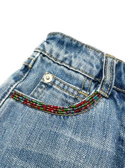 Beaded Denim Skirt 4-5 Years