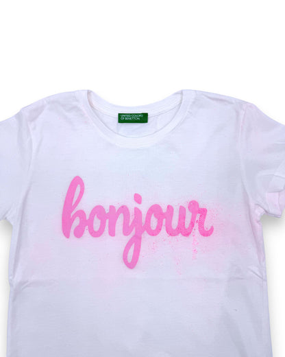 Camiseta Glitter Bonjour BENETTON - 6-7 Años