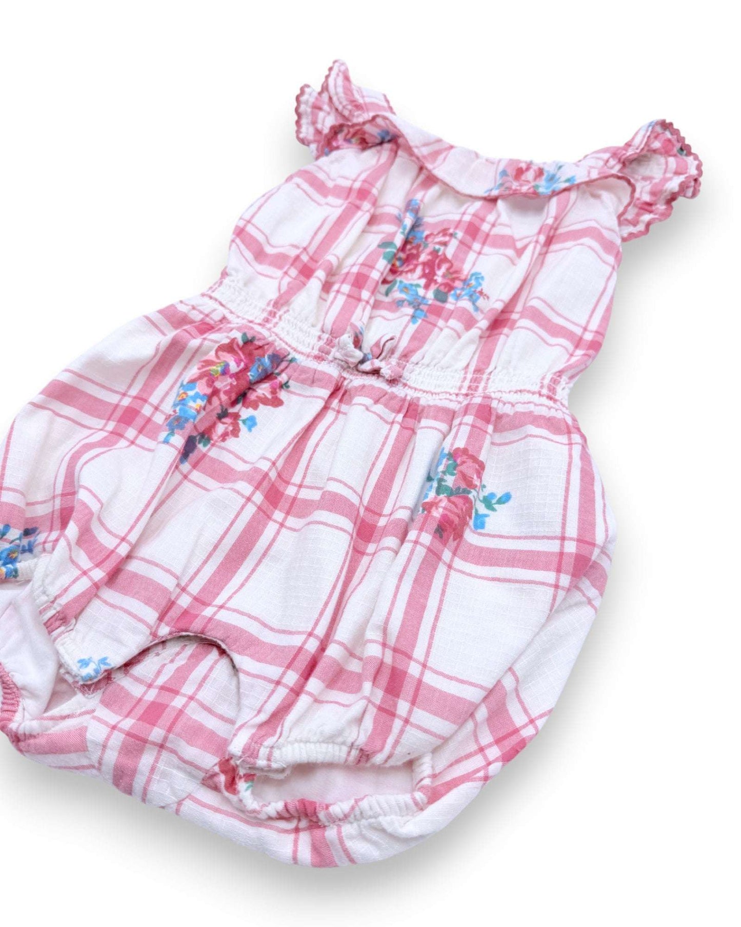 Macacão Xadrez Floral RALPH LAUREN - 9 Meses