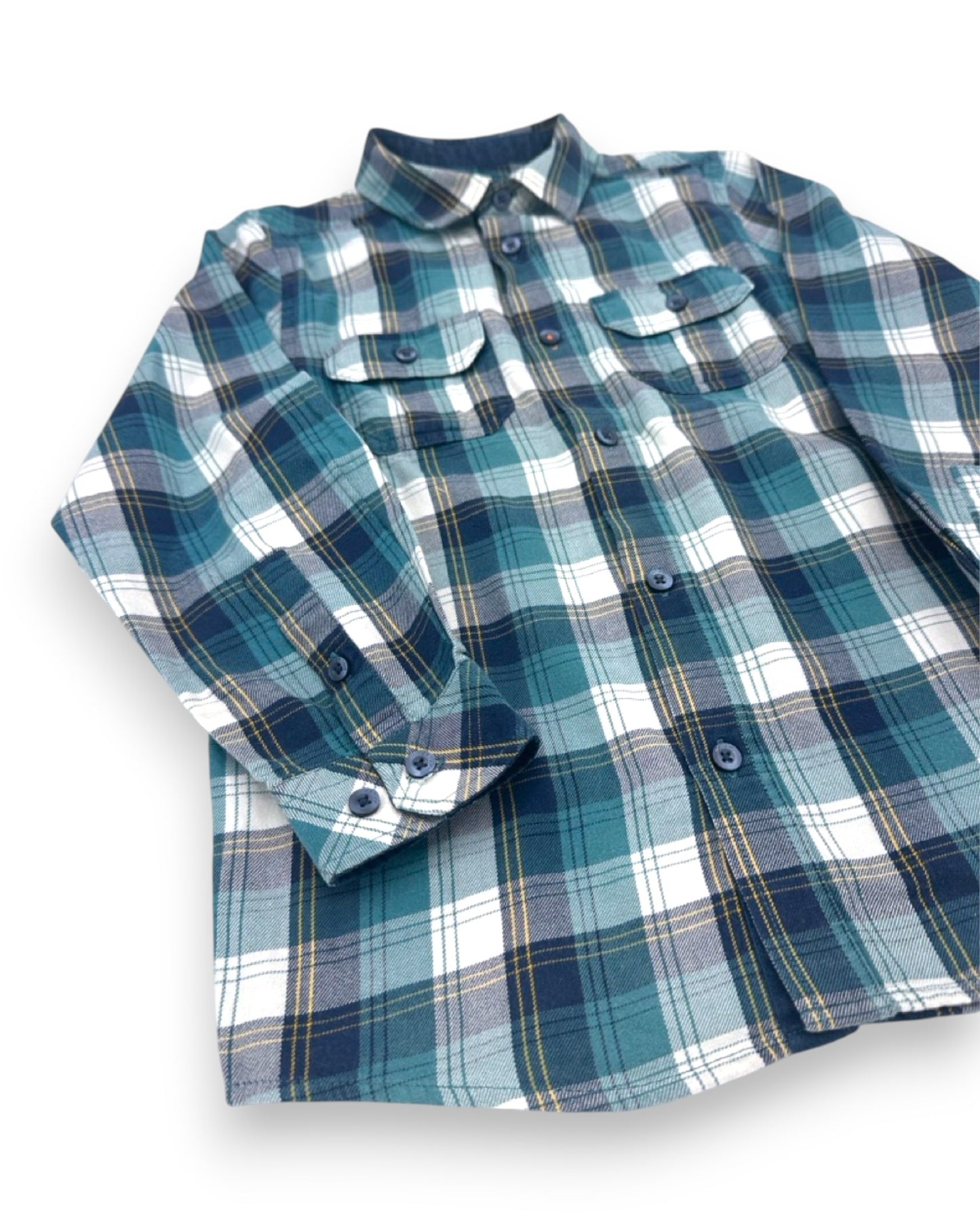 Camisa Xadrez Verde 6-7 Anos