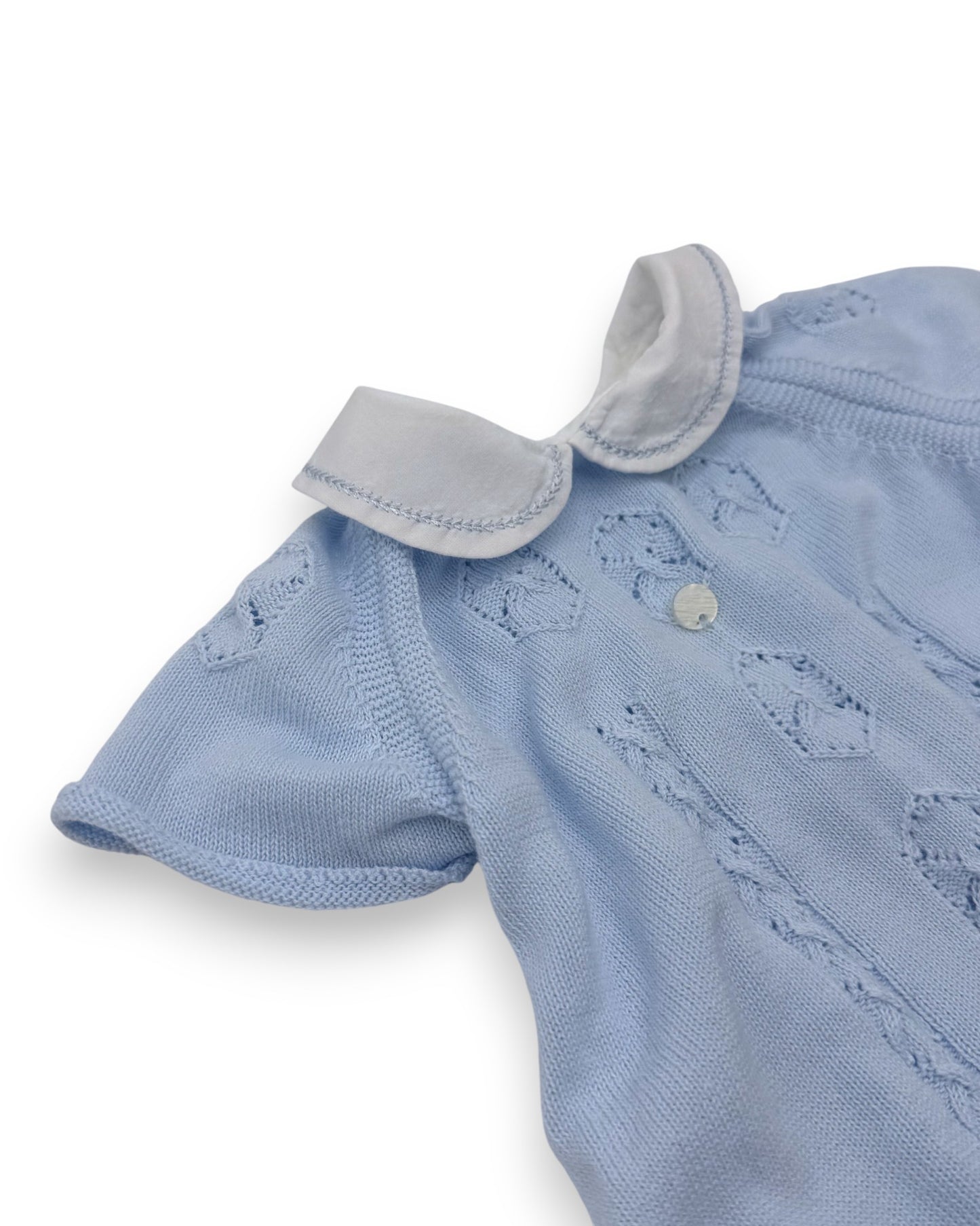 Body Malha Azul 6 Meses