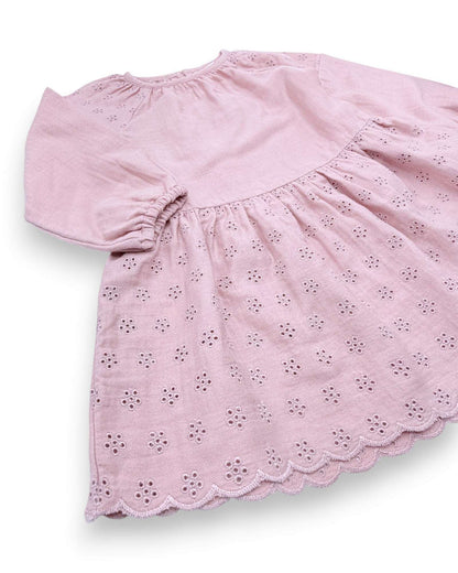 Vestido Rosa Bordado ZARA - 12-18 Meses