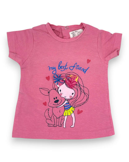 T-Shirt Rosa 6 Meses