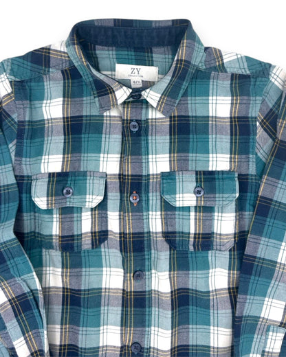 Camisa Xadrez Verde 6-7 Anos