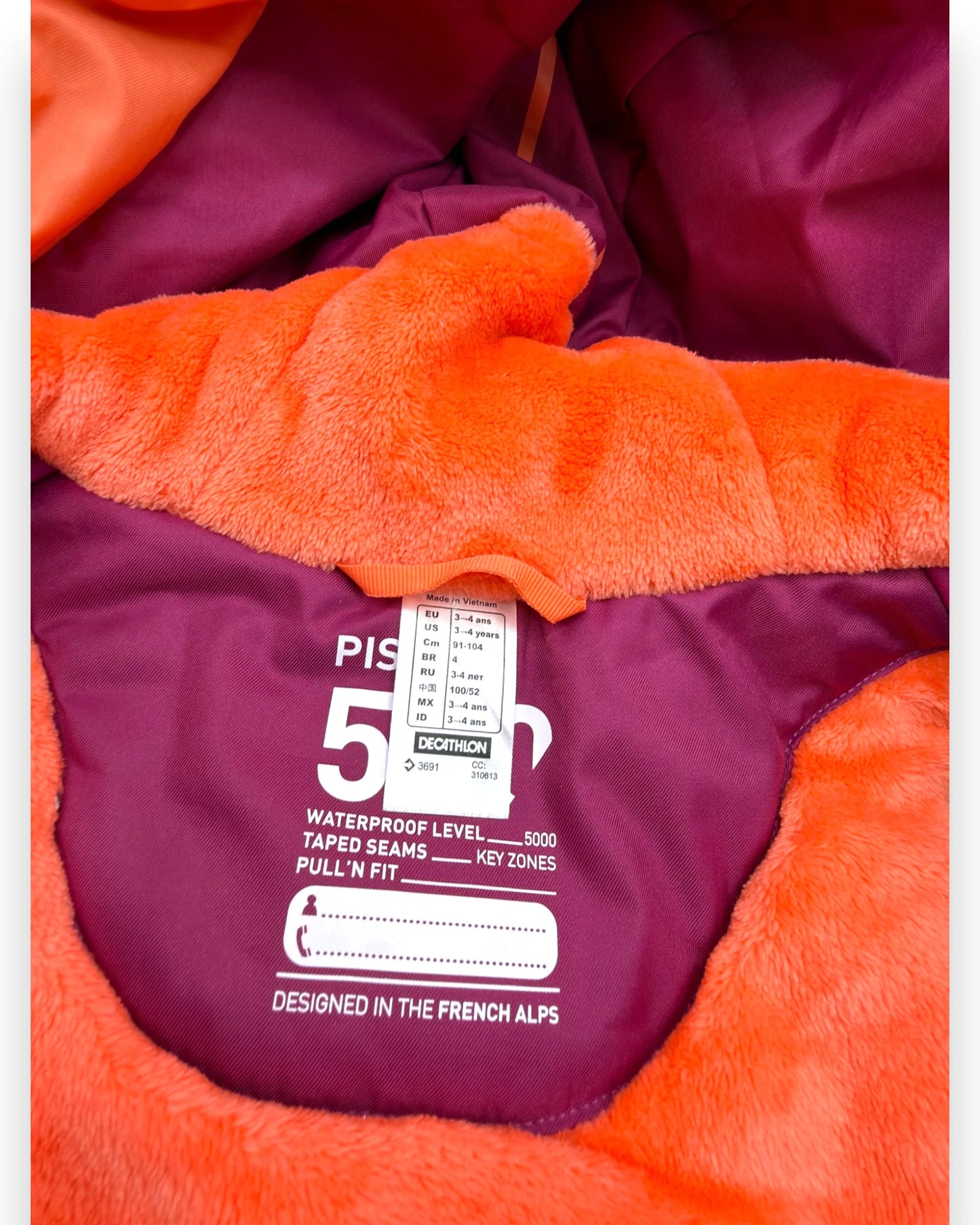 Chaqueta de nieve WEDZE - 3-4 años