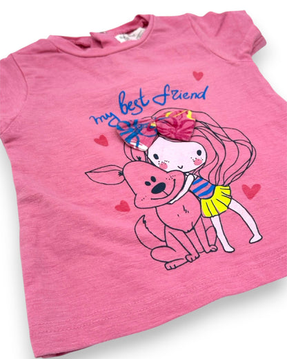 T-Shirt Rosa 6 Meses