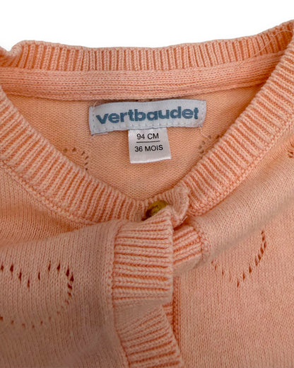 Casaco Malha Rosa 3 Anos