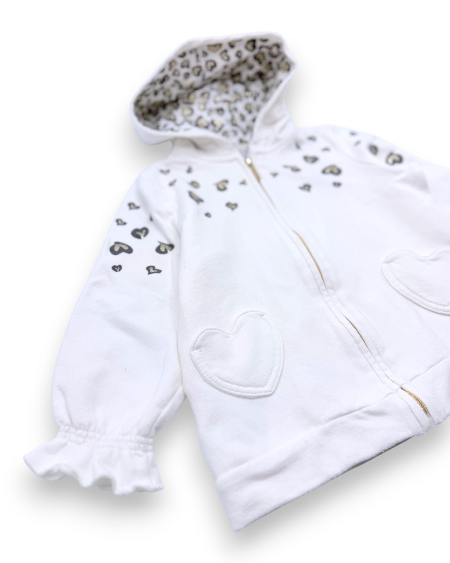 Sweater Branca Corações 3 Anos