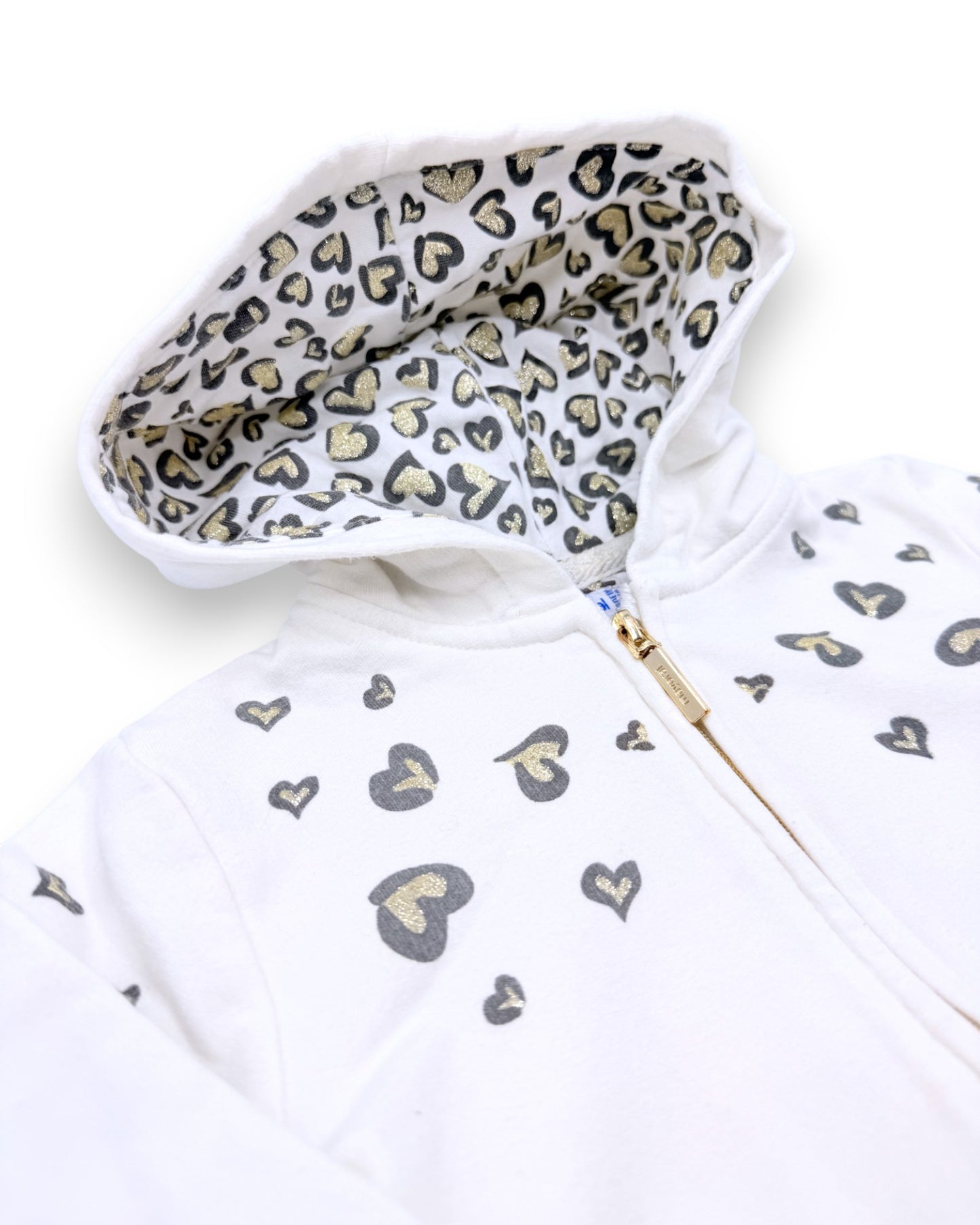 Sweater Branca Corações 3 Anos