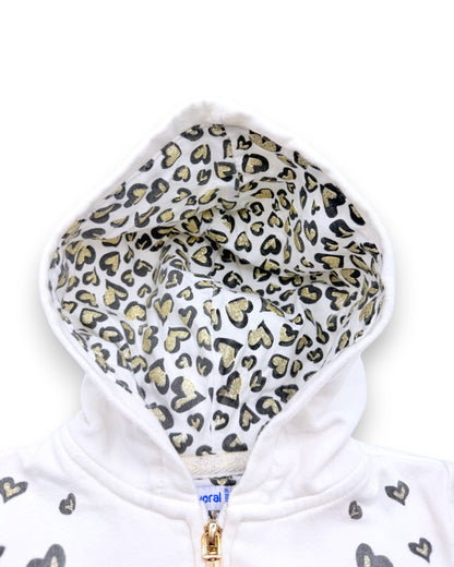 Sweater Branca Corações 3 Anos