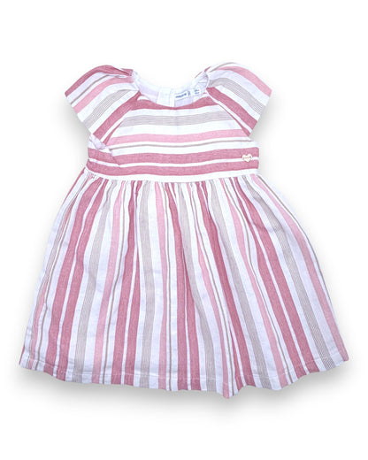 Vestido Riscas Rosa 2 Anos