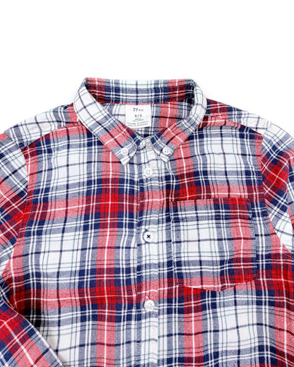Camisa Xadrez Vermelha ZIPPY - 8-9 Anos